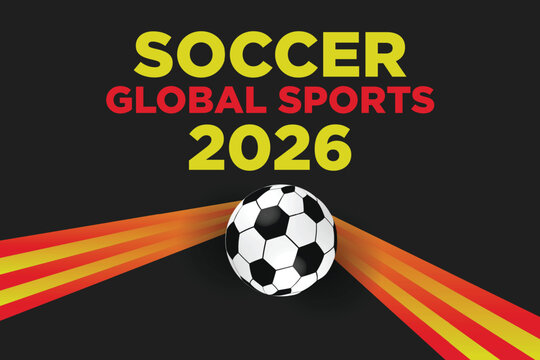 Soccer Global Sports 2026 Ribbon Banner