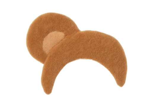 Brown felt animal ear horn costume part