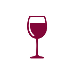 Attractive Minimalist illustration, A clipart flat 2D icon, simple illustration with EPS format design of a wine glass isolated on white and transparent background