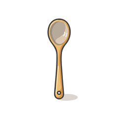 Attractive Minimalist illustration, A clipart flat 2D icon, simple illustration with EPS format design of a wooden spoon isolated on white and transparent background