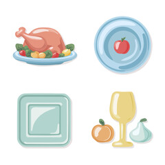 Christmas set
Attractive Minimalist illustration, simple illustration with EPS format design of a festive dish set isolated on white and transparent background, A clipart flat 2D icon