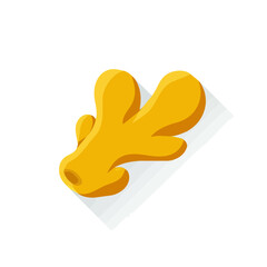 Obraz premium An Attractive Minimalist illustration, simple illustration with EPS format design of a ginger root isolated on white and transparent background, A clipart flat 2D icon
