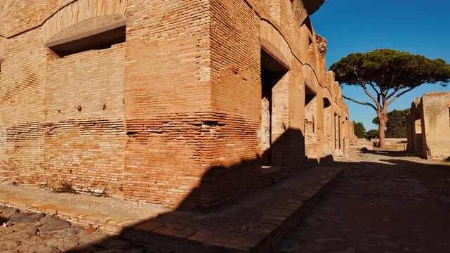 The House of Diana or Caseggiato di Diana  in Ostia Antica, the old port of Rome, Lazio, Italy, dating back to the 7th century BC