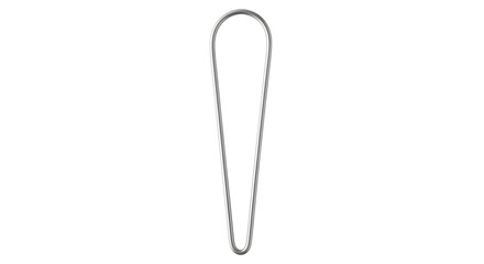 Silver metal tongue cleaner, with a U-shaped scraper and two parallel handles, isolated on a white or transparent background, cutout, PNG