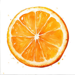 Beautiful sliced orange painting design set Hand-painted style, vectorized, vector set available in EPS, Simple Hand-painted watercolor style