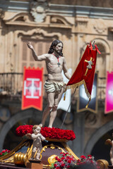 Obraz premium Domingo de Resurrección procesion del encuentro ILUSTRE COFRADÍA DE LA SANTA CRUZ DEL REDENTOR Y DE LA PURÍSIMA CONCEPCIÓN DE LA VIRGEN, SU MADRE (VERA CRUZ) 2025