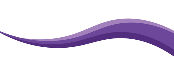 Purple business wave banner on white background, flat purple gradation. wavy background. vector illuatration