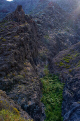 Rugged mountains at Afur-Taganana trail in Anaga, Tenerife