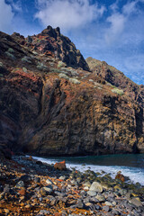 Obraz premium Playa Tamadiste rocky beach Tenerife