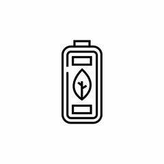 eco energy battery icon sign vector