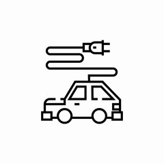electricity car icon sign vector