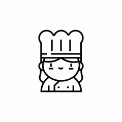 female cook icon sign vector