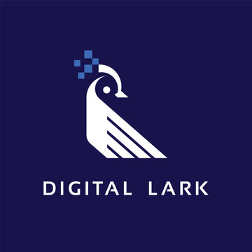 DIGITAL LARK logo vector for technology company
