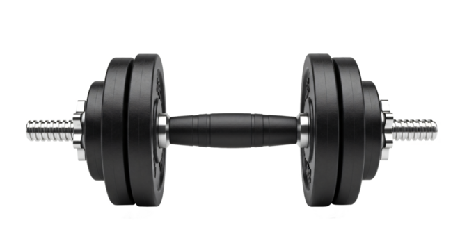 Black Dumbbell: Fitness and Strength Training Equipment