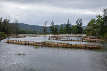 landscape of Hainan China coastline