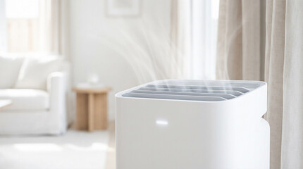 Air Purifier Vent Clean Airflow White Minimalist Home Interior