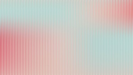 Ribbed glass background with refraction effect. Reeded glass with red and green gradient. Abstract background