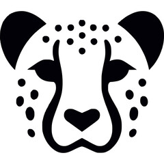 Cheetah Face Icon Vector
