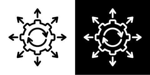 Directional Arrows  Icon Set White Style Collection
