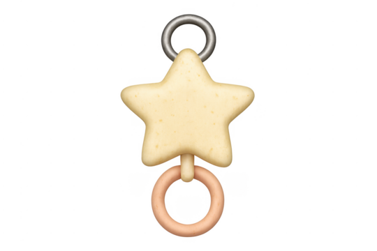 Star baby rattle toy for infants and newborns