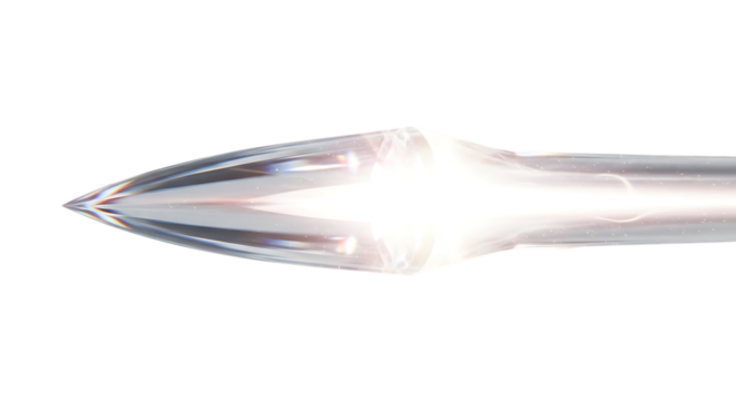Clear Crystal Prism, with Refracted Light and Rainbow Spectrum Effects, isolated on a transparent background, cutout, PNG