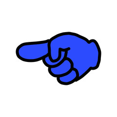 【Hand Gesture Icons – Pointing & Direction】Right Upward Pointing Hand Icon / 右上向き指差しアイコン