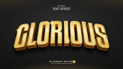Glorious Bold 3D Gold Text Effect