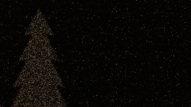 3-second seamless looping motion graphics animation set, Christmas tree light shape for festive holiday background screen, led flashing lights panel backdrop.