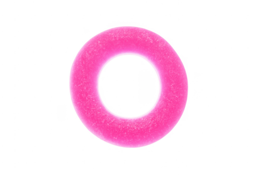 Pink sugar coated gummy candy ring on transparent - Powered by Adobe