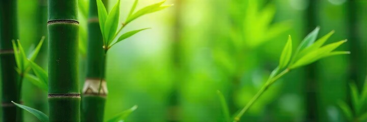 Fresh bamboo shoots nestled amongst vibrant green tea leaves, creating a serene and natural scene Perfect for health, wellness, and Asian-inspired themes , tea leaves, spring