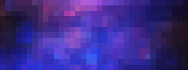 Dark Purple Gradient Pixelated Mosaic Background. Pixel Grid Texture for Abstract Background.