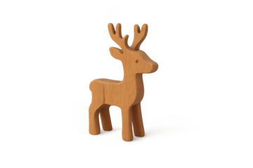 Wooden deer toy for holiday season decoration