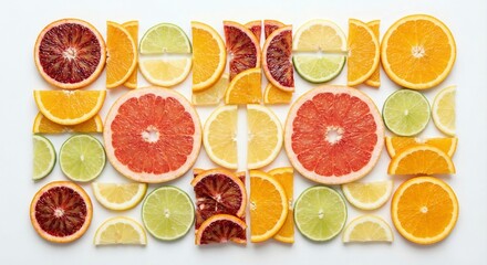 Macro Photo of Fresh Berries, Grapes, and Citrus with Moisture