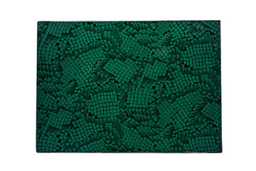 Abstract green mosaic background. Green crocodile skin texture. On a transparent background.