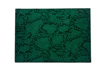 Abstract green mosaic background. Green crocodile skin texture. On a transparent background.