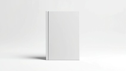 Hardcover book mockup isolated on white background. Template for your design. 3D rendering