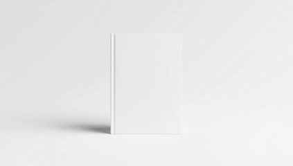 Hardcover book mockup isolated on white background. Template for your design. 3D rendering