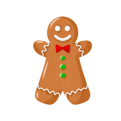 gingerbread man isolated on white