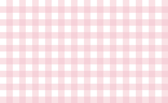 Seamless plaid gingham pattern background, soft pink plaid chequered pattern for clothing