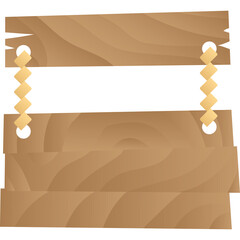 Rustic Wooden Sign With Natural Wood Grain Texture Hanging With Rope In A Bright Well Lit Environment With A Clear Transparent Background For Your Design Needs