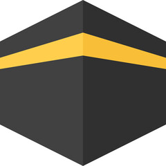 The Kaaba A Cubic Structure With A Golden Band On A Transparent Background Religious Symbol Islamic Architecture