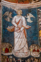 Fresco (13th century) of Christ in Majesty or Christ in Glory.