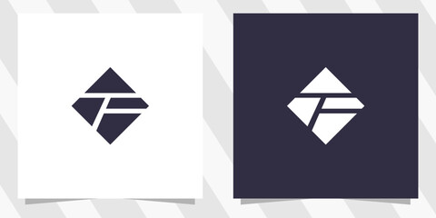 letter tf ft logo design vector