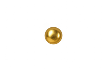 Golden shiny sphere creating wealth concept on transparent background