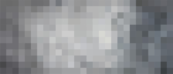 Monochrome Grey Gradient Pixelated Mosaic Background. Pixel Grid Texture for Abstract Background.