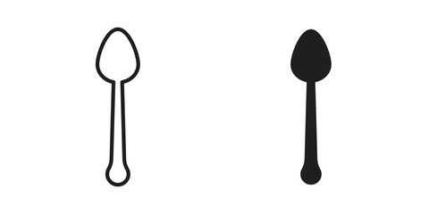 Tablespoon icon concept outline symbol design. Simple element illustration.