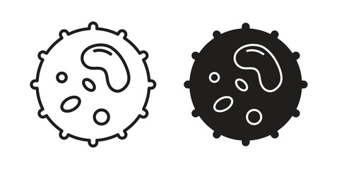 White blood cell icon concept outline symbol design. Simple element illustration.