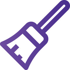 Simple Purple Paintbrush Icon with Transparent Background Ideal for Design Projects