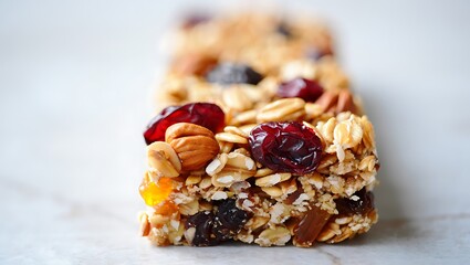 Delicious and Nutritious Granola Bar with Oats Nuts and Dried Fruits