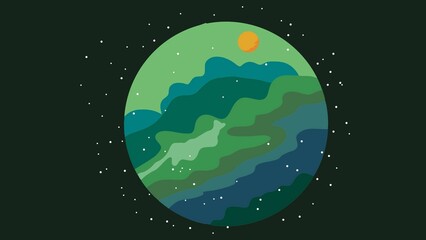 planet earth in the sky